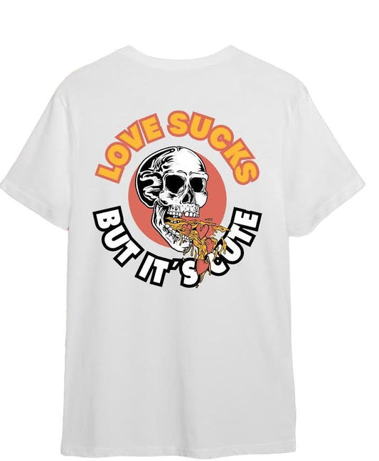 Camiseta Love Sucks Blanca