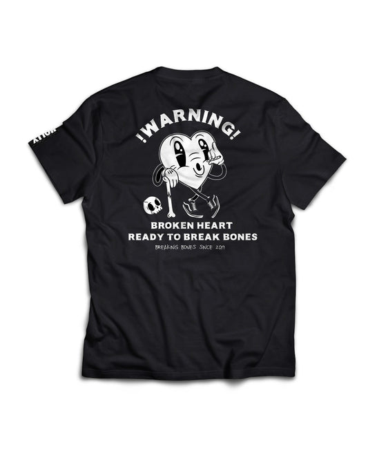 Camiseta warning heart negra